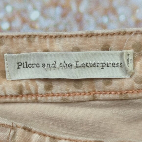 Pilcro and the Letterpress Polka Dot Velour High Rise Skinny Jeans, Women's 25 - Picture 4 of 10